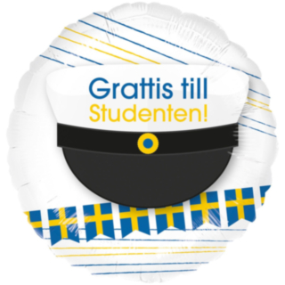 Rund Grattis Till Studenten Folieballong