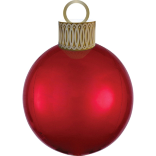 Julgranskula Folieballong Röd