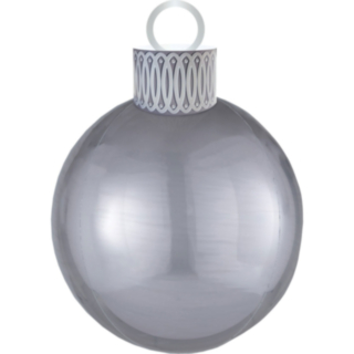 Julgranskula Folieballong Silver