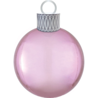 Julgranskula Folieballong Pastellrosa