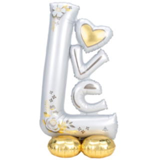Love Mega Folieballong Vit