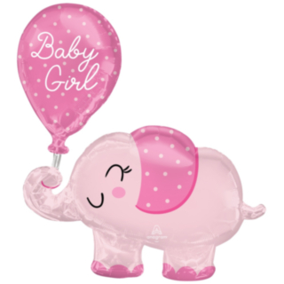 Baby Girl Elefant Mega Folieballong