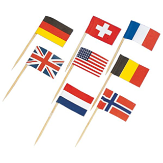 Internationella Flaggor Matpinnar