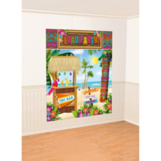 Tiki Bar Luau Party Backdrop
