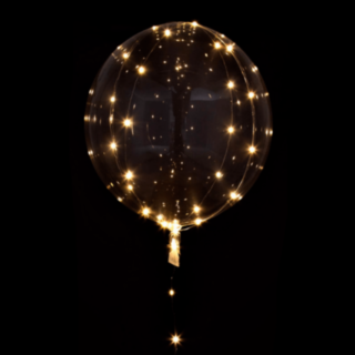 Exklusiv Vit LED Ballong Transparent