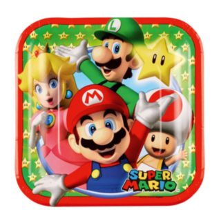 Super Mario® Papperstallrikar Grön