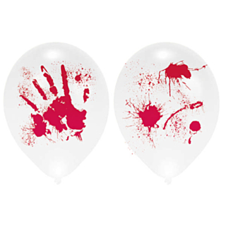 Blodigt Handavtryck Ballonger
