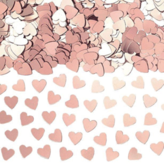 Hjärtan Foliekonfetti Roséguld