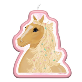 Häst Tårtljus Rosa