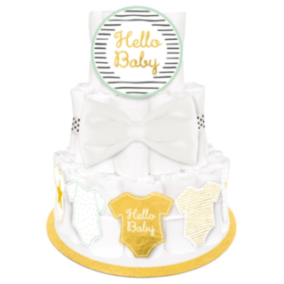 Blöjtårta Hello Baby Dekorations Kit