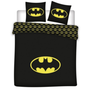 Batman® Logo Kingsize Sängkläder Svart
