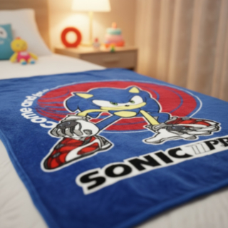 Sonic® Flanell Fleecefilt Blå