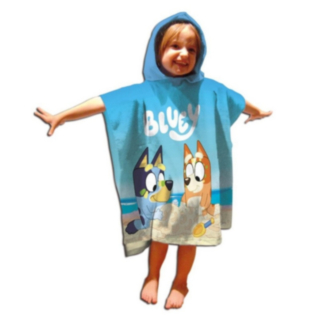 Bluey® Bingo Handduksponcho Blå