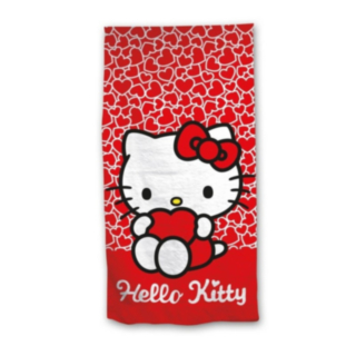 Hello Kitty® Hjärtan Handduk Röd