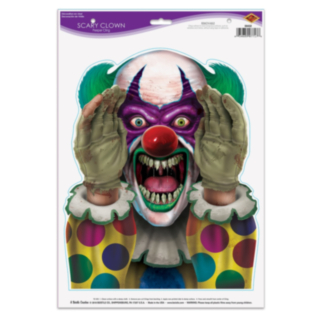 Skrämmande Fönstertittare Clown Fönsterpynt