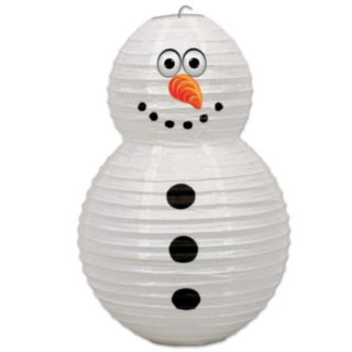 Snögubbe Papperslykta