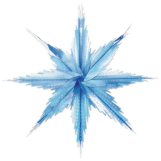 Metallisk Snöflinga Dekorationer Blå/Silver