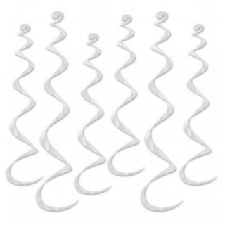 Metalliska Swirls Vit