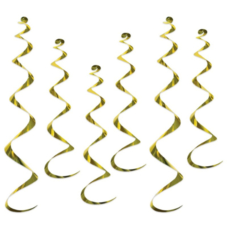 Metalliska Swirls Gul/Guld