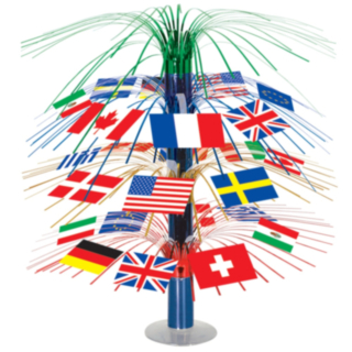 Internationella Flaggor Bordsdekoration