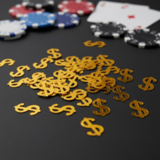 Dollartecken Konfetti Guld