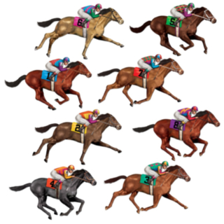 Galopphästar Pappfigurer