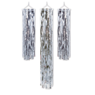 Metallisk Upphängning Pelare Silver