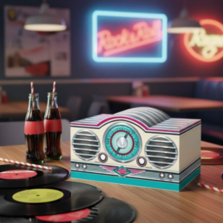 Rock'n'Roll Radio Bordsdekoration