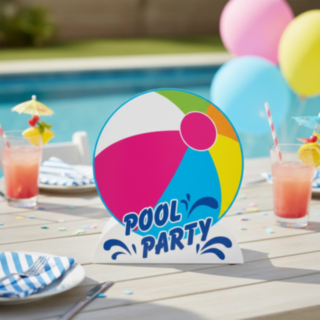 Pool Party Boll Bordsdekoration