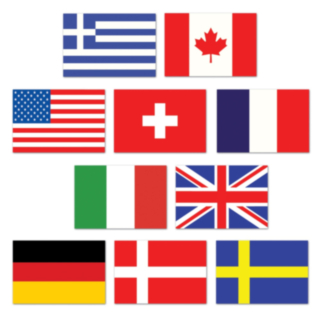 Internationella Flaggutskärningar