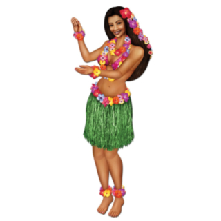 Hawaii Huladansös Pappfigur