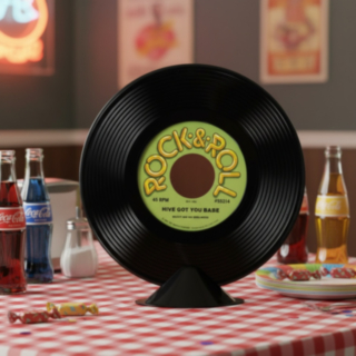 Vinylskiva Bordsdekoration Svart