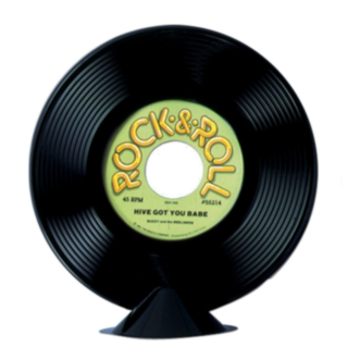 Vinylskiva Bordsdekoration Svart