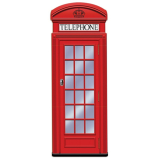 Brittisk Telefonkiosk Dekoration