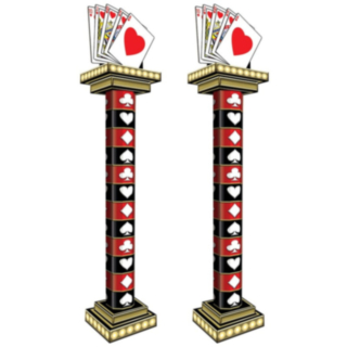 Casino Royal Flush Pelare Dekorationer