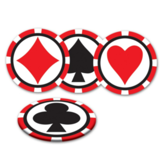 Casino Pokermarker Glasunderlägg