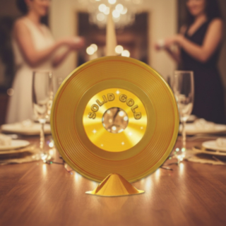 Vinylskiva Bordsdekoration Guld