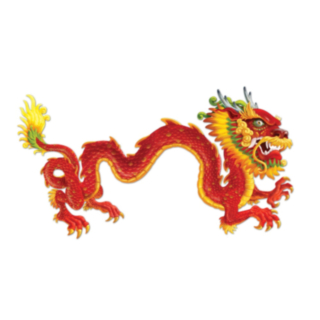 Orientalsk Drake Väggpynt