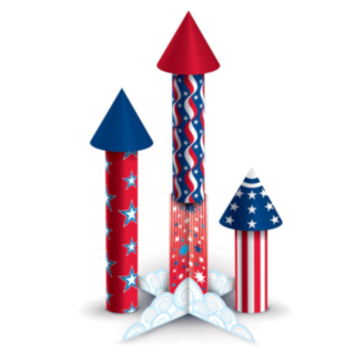 3D Raketer Bordsdekoration