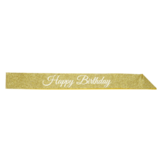 Happy Birthday Glitter Ordensband