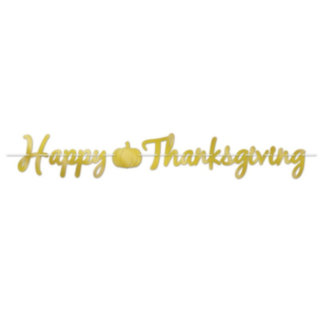 Happy Thanksgiving Girlang Guld