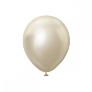 Premium Latexballonger Chrome White Gold