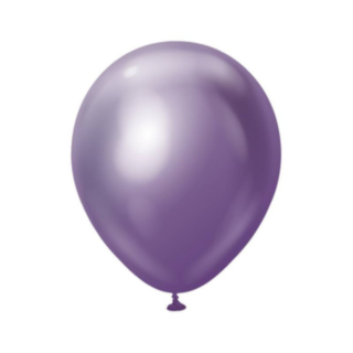 Premium Mellanstora Latexballonger Chrome Lila