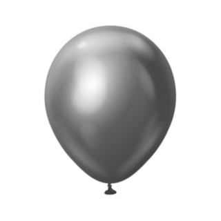 Premium Mellanstora Latexballonger Chrome Space Gray