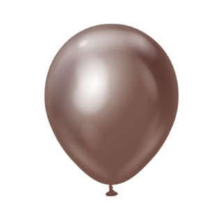 Premium Mellanstora Latexballonger Chrome Chocolate