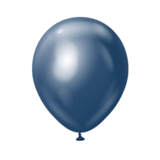 Premium Mellanstora Latexballonger Chrome Navy