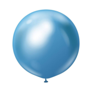 Premium Stora Latexballonger Chrome Blå