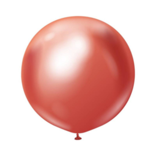 Premium Stora Latexballonger Chrome Röd