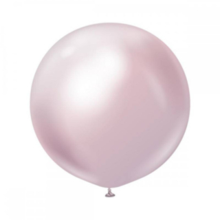 Premium Stora Latexballonger Chrome Pink Guld