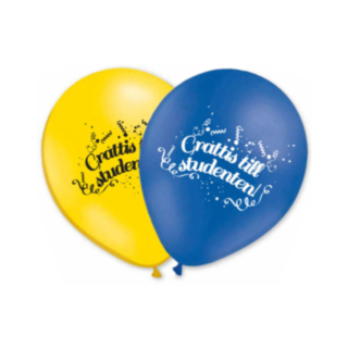 Grattis Till Studenten Ballonger Gul/Blå